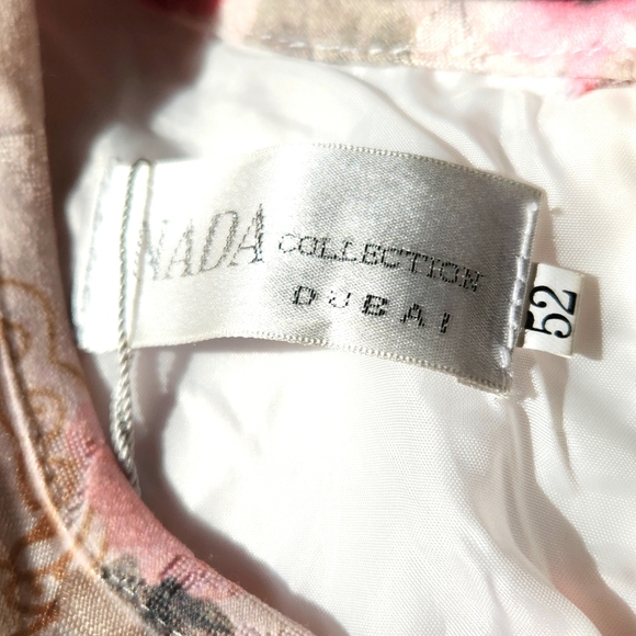 Quality Pink Floral Brocade Sleeveless NADA Midi Summer Dress (EU 52/US L) NWOT - Picture 11 of 13